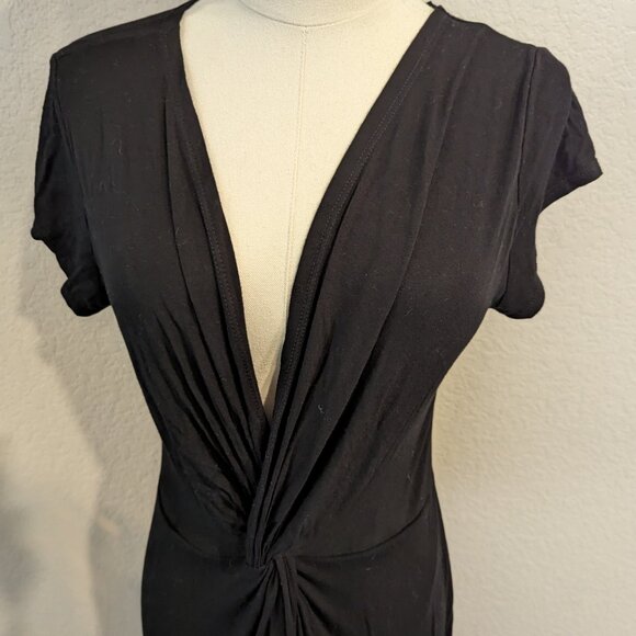 Rolla Coster Black Twist Open Front Maxi Dress | Sz L - Picture 3 of 7